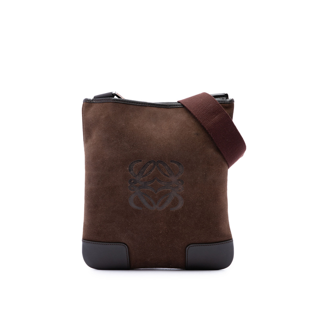 Pre-Loved LOEWE Suede Anagram Crossbody